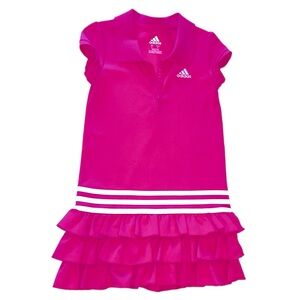 Adidas Girls Ruffle Polo Shirt Dress
